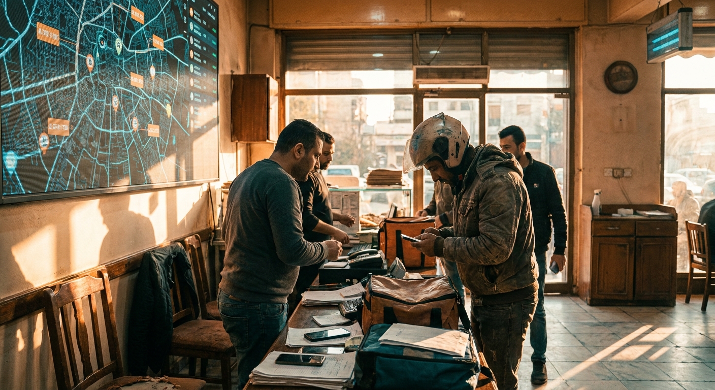 Your delivery isn’t short on drivers — the bottleneck is the decision point, not the kitchen, with a Syrian fleet tracking app